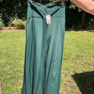 Valery Kovalska 100% Silk “Wide Leg Pants” Sz 2, NWT!